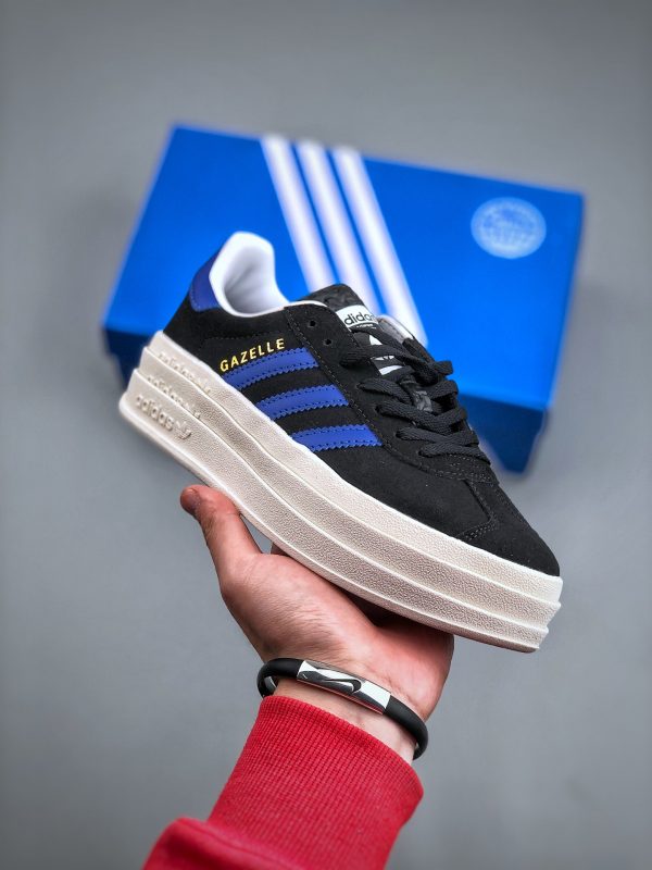 Adidas Gazelle Bold Core Black Lucid Blue HQ4408