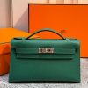 Сумка Hermes Mini Kelly Pochette 22cm Bag In Vert Vertigo Epsom Leather PHW