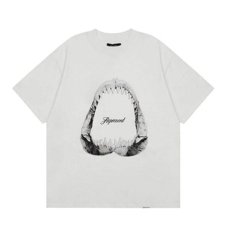 Футболка Represent Shark Jaws белая