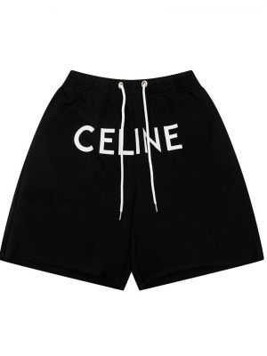 Шорты Celine хлопковые черные