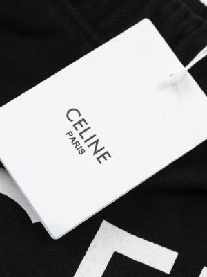 Шорты Celine хлопковые черные