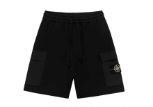 Хлопковые шорты Stone Island черные