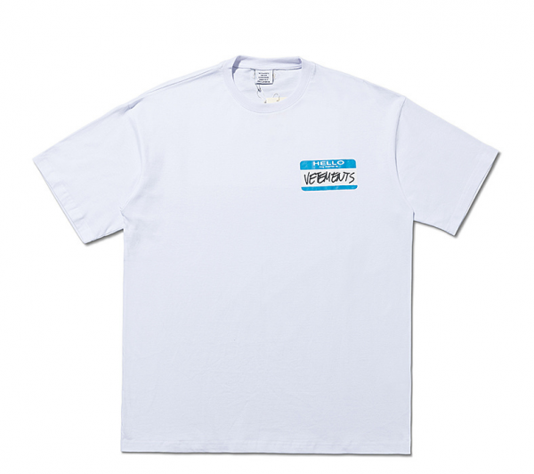 Футболка VETEMENTS My Name is VETEMENTS T-Shirt in White Blue