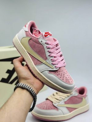 Travis Scott x Air Jordan 1 Low Sail/Shy Pink