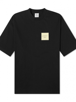 Футболка VETEMENTS Sticker Logo T-Shirt Black