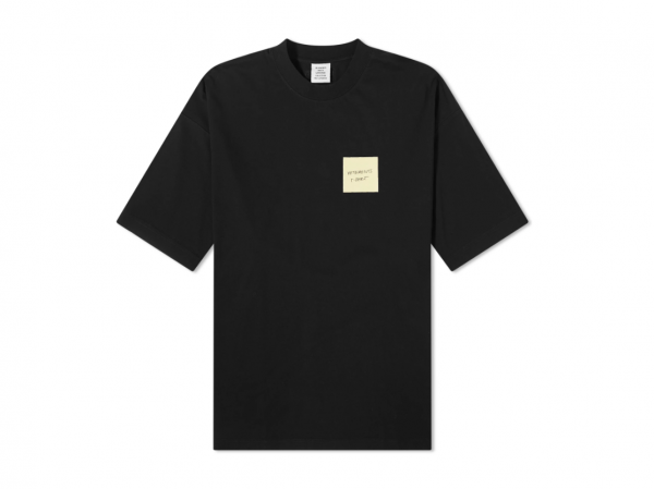 Футболка VETEMENTS Sticker Logo T-Shirt Black UE64TR430B