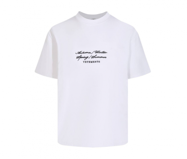 Футболка VETEMENTS Embroidered Logo T-shirt White UE64TR720W