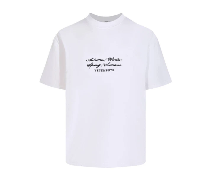 Футболка VETEMENTS Embroidered Logo T-shirt White