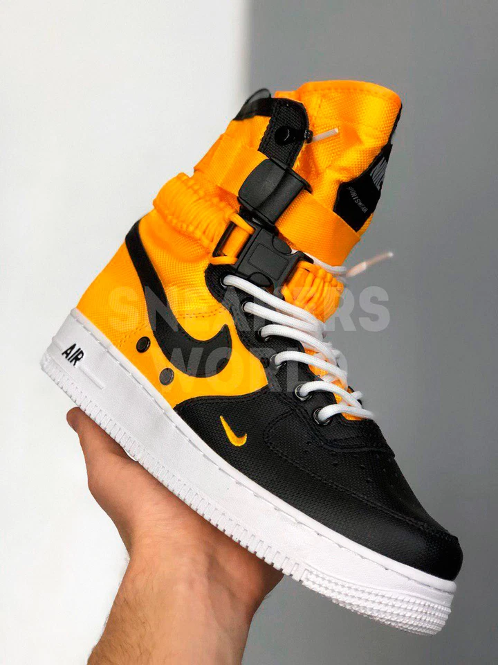Nike Air Force 1 SF Special Field черно-желтые