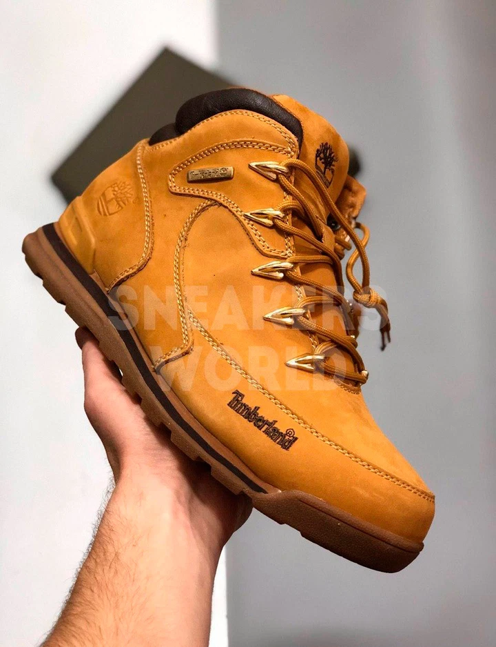 Timberland Euro Rock желтые с мехом