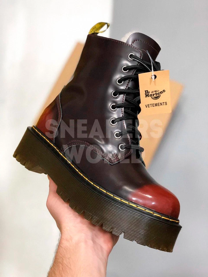 Dr Martens Jadon с мехом коричневые