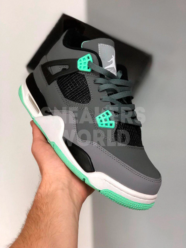 Air Jordan 4 Retro серо-мятные