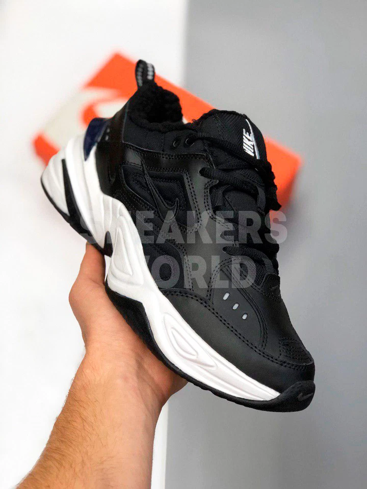Nike M2K Tekno Black с мехом