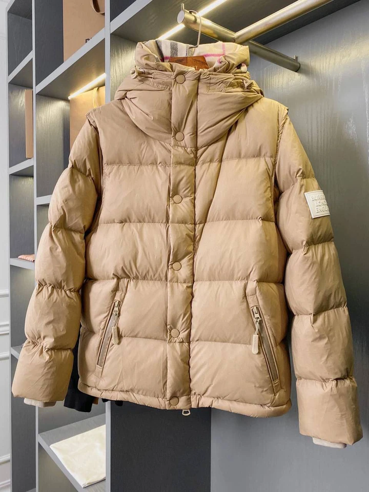 BURBERRY пуховик-жилет бежевый унисекс