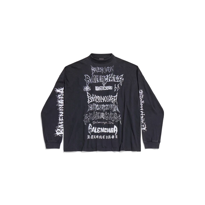 Balenciaga Лонгслив DIY Metal Long Sleeve T-Shirt Medium Fit in black