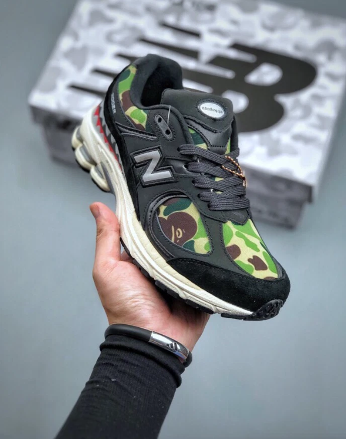 BAPE x New Balance 2002R Apes Together Strong ‑ Black Camo