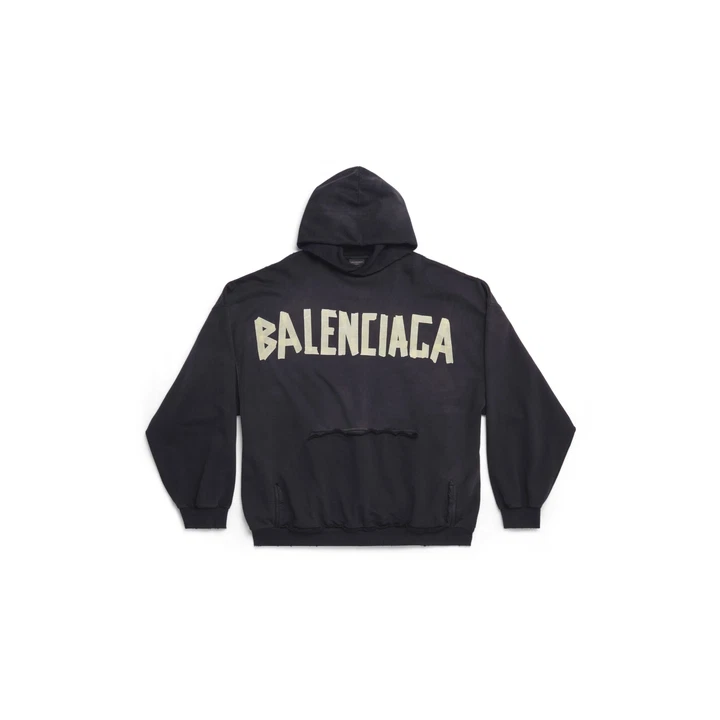Худи Balenciaga Tape Type Ripped Pocket Hoodie Oversized