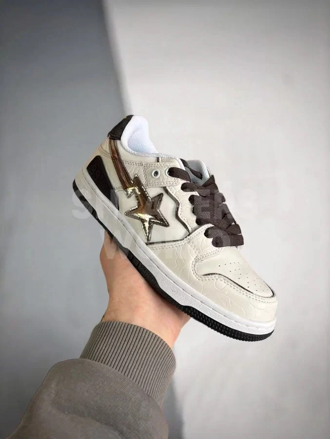 A Bathing Ape Bape SK8 Sta White Silver