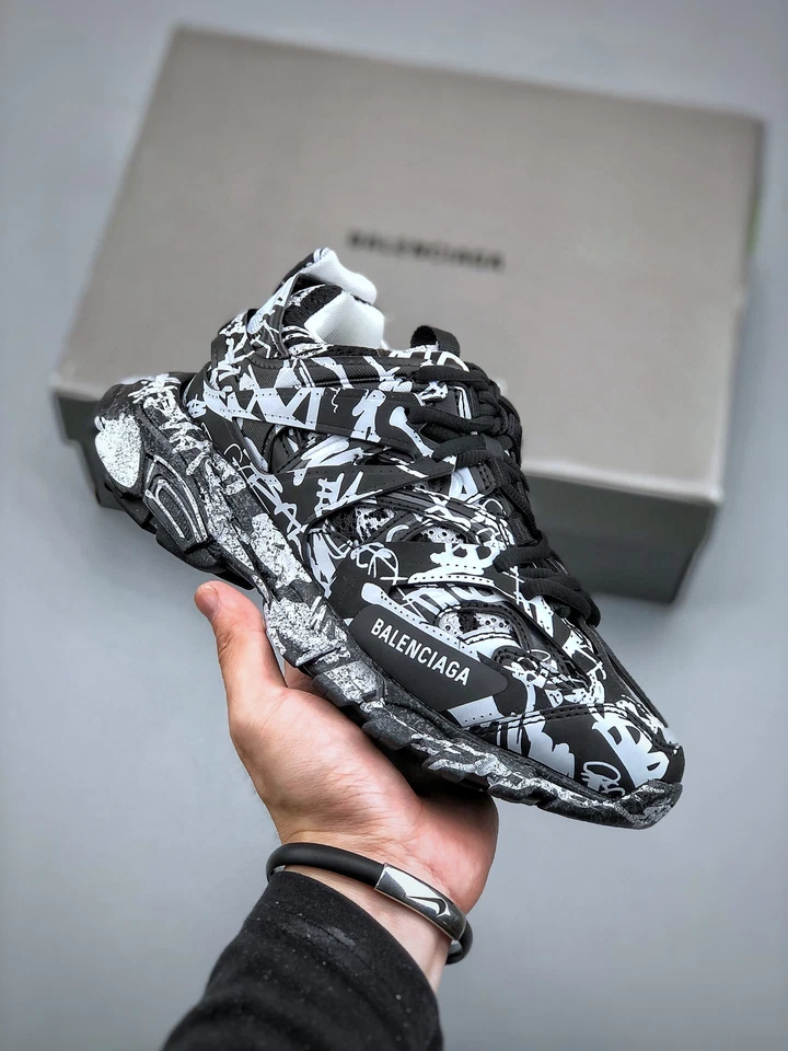 Balenciaga Track Graffiti Black