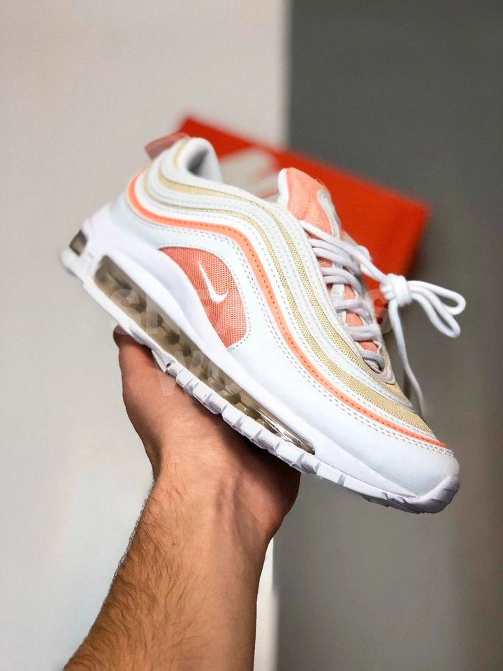 Nike Air Max 97 белые / розовые