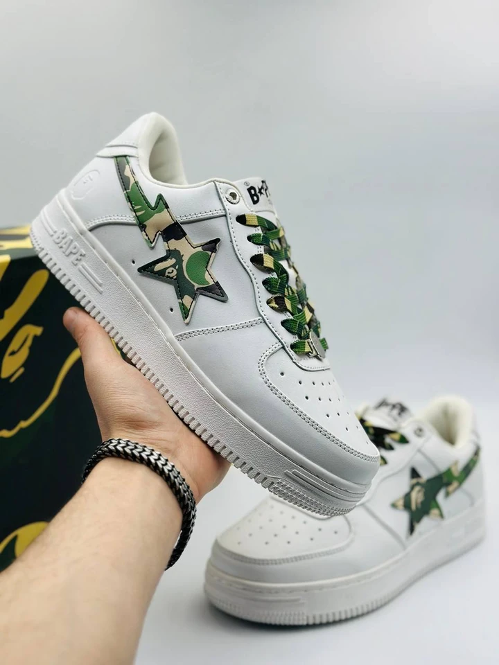 A Bathing Ape Bape Sta ABC Camo white Army Green