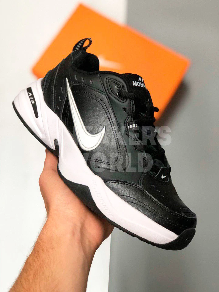 Nike Air Monarch 4 черно-белые