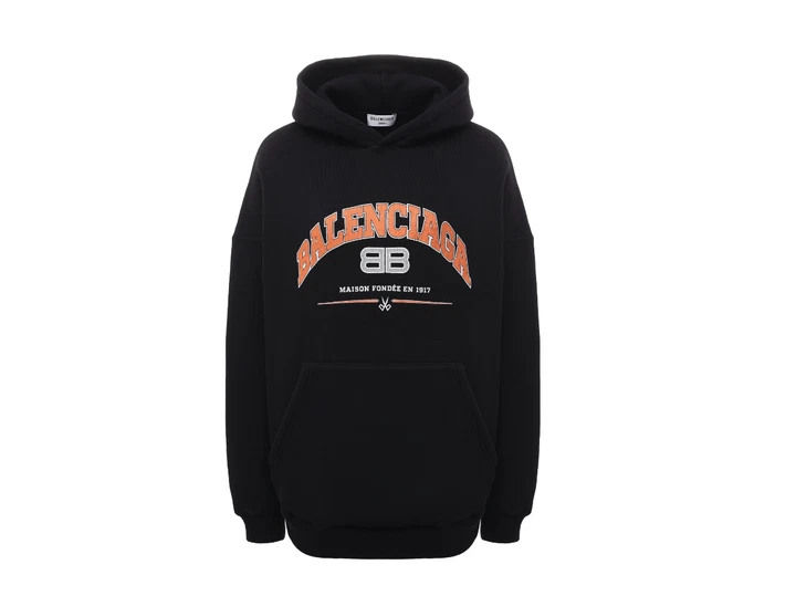 Худи Balenciaga Maison Oversize Black Hoodie