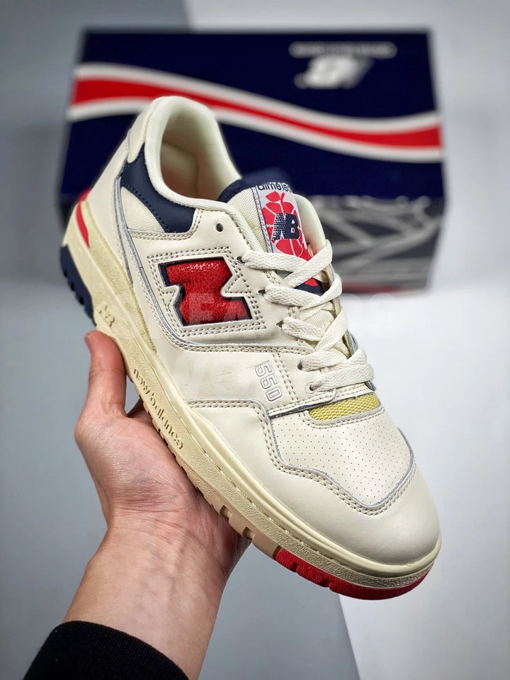 New Balance 550 Beige/Red/Navy