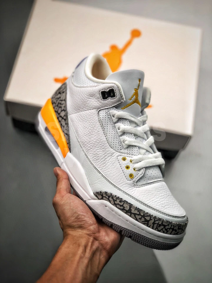 Nike Air Jordan 3 White/Orange/Cement Grey