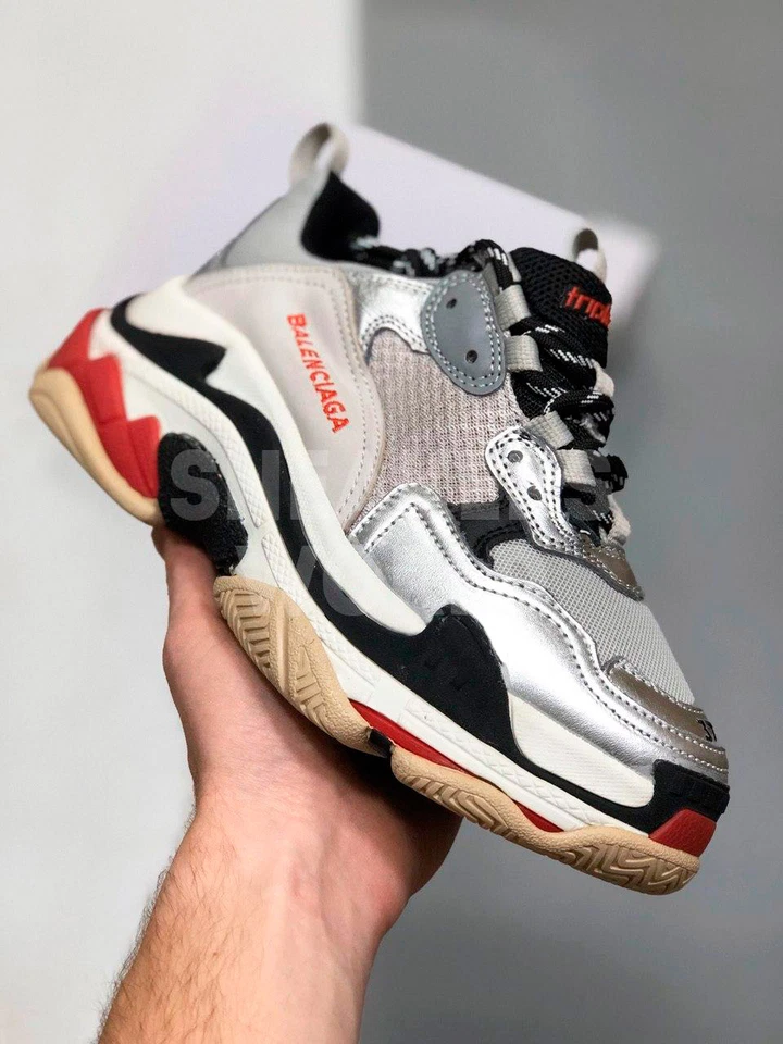Balenciaga Triple S серебристые
