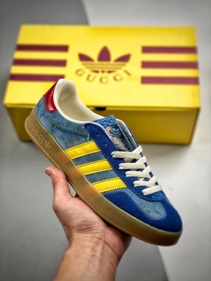Gucci Adidas Gazelle Light Blue Suede