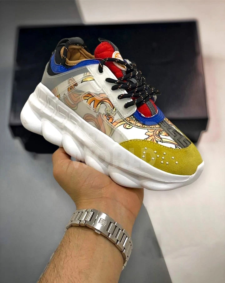 Versace Chain Reaction White Blue Yellow