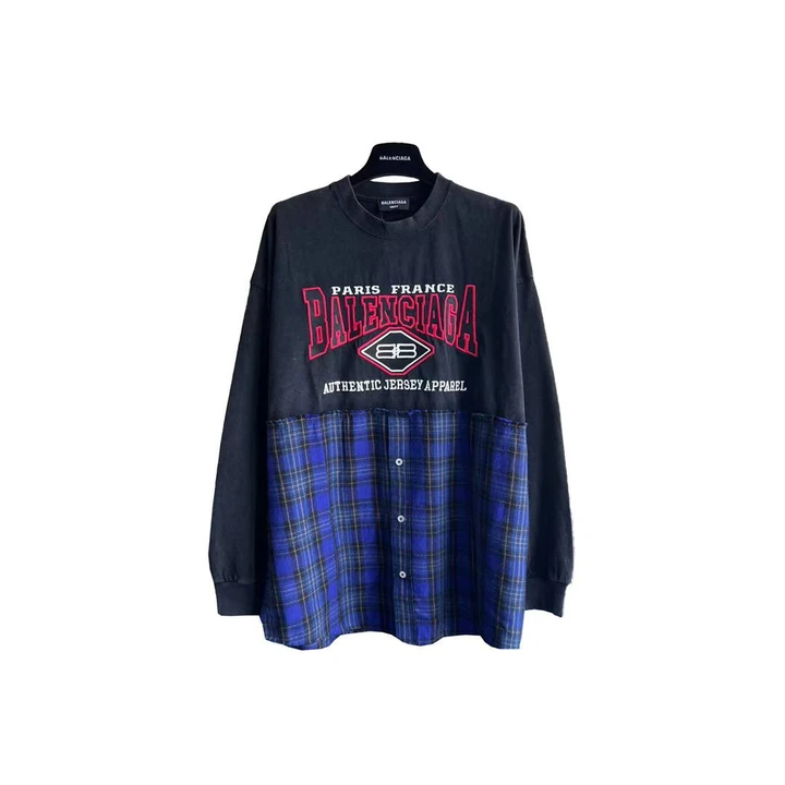 Balenciaga B Authentic-patch long-sleeved