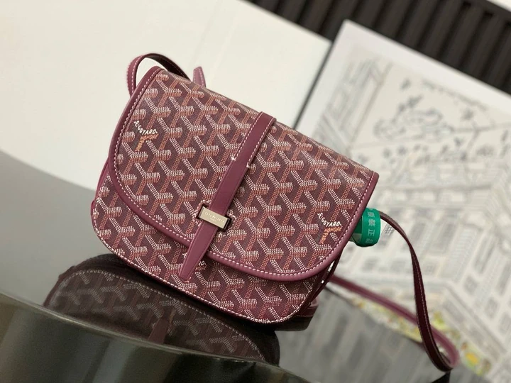 Сумка Goyard Belvédère, бордовая