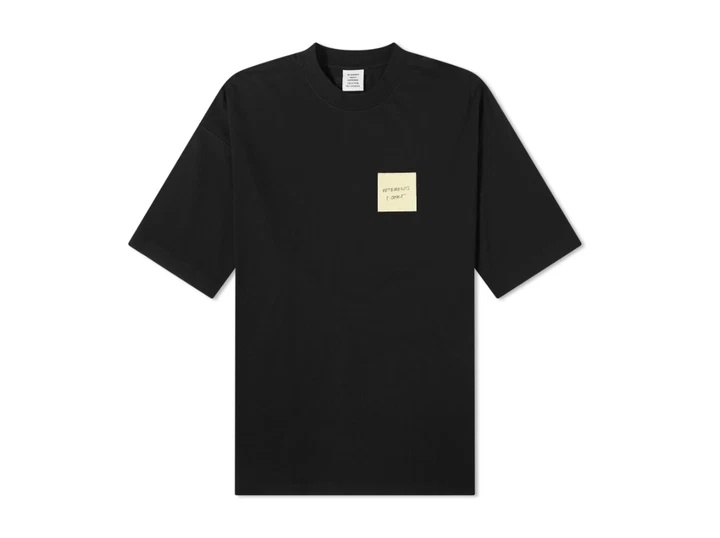 Футболка VETEMENTS Sticker Logo T-Shirt Black