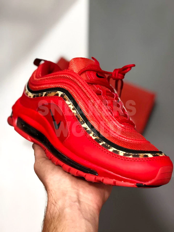 Nike Air Max 97 красно-леопардовые