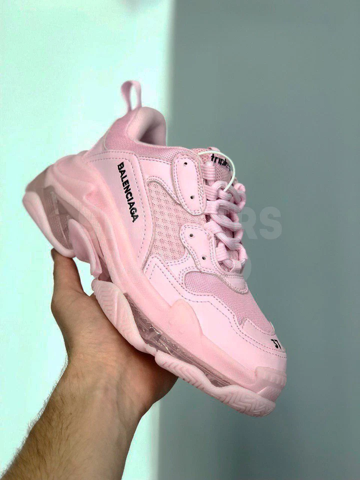 Balenciaga Triple S Clear Sole розовые