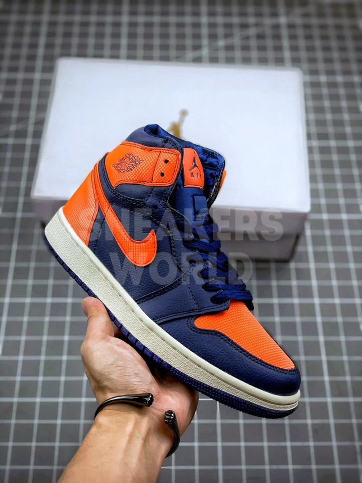 Nike Air Jordan 1 Retro High Blue Void Turf Orange