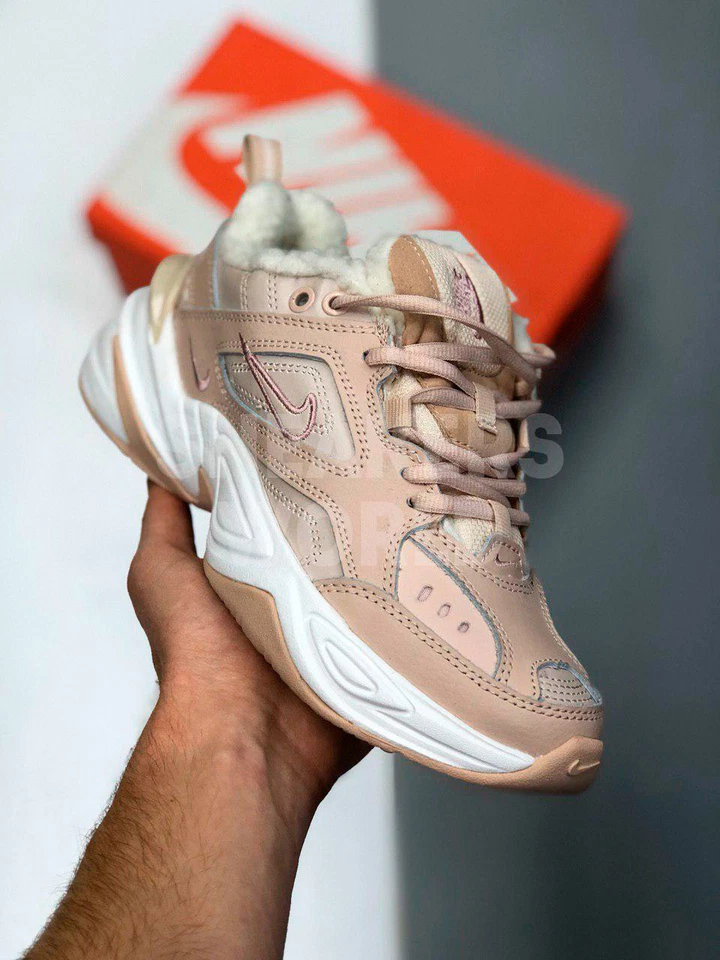 Nike M2k Tekno розовые с мехом