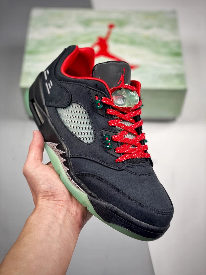 Clot x Air Jordan 5 Low Black Red Silver