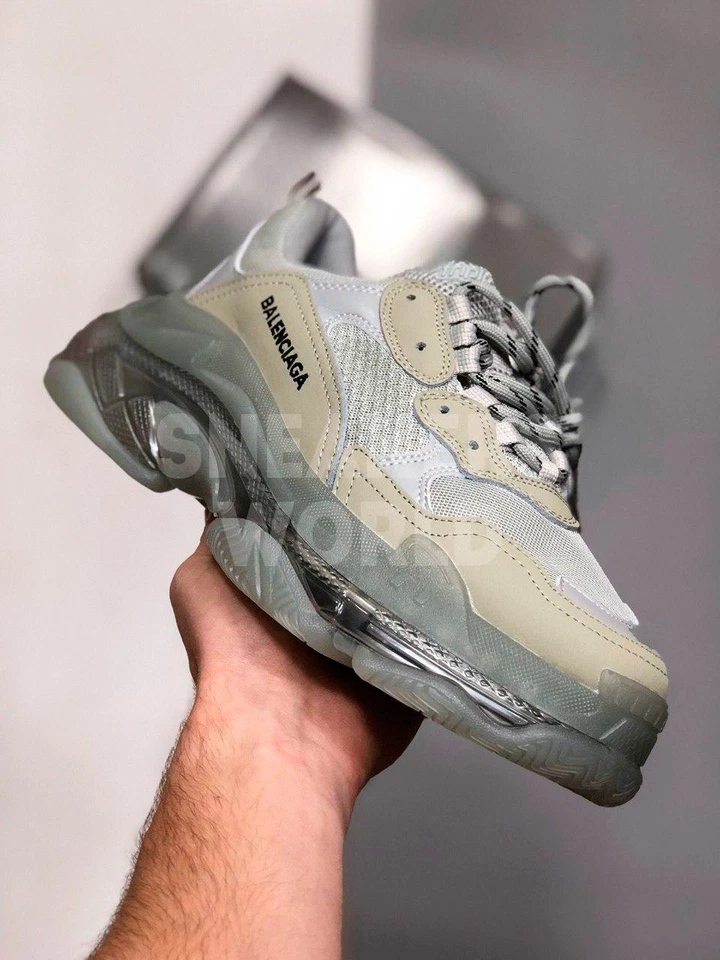 Balenciaga Triple S Clear Sole серые